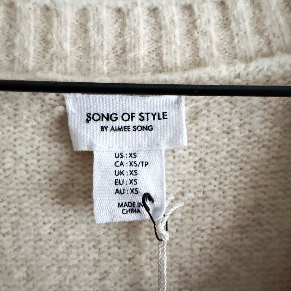 New Song of Style Oversized V Neck Sweater Size XS - Picture 4 of 6